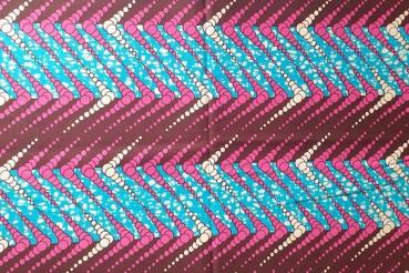 Preview: PINK STRIPES Waxprint Stoff